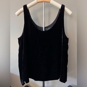 J. Crew Black Velvet Sleeveless Top